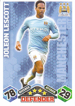 Joleon Lescott Manchester City 2009/10 Topps Match Attax #204